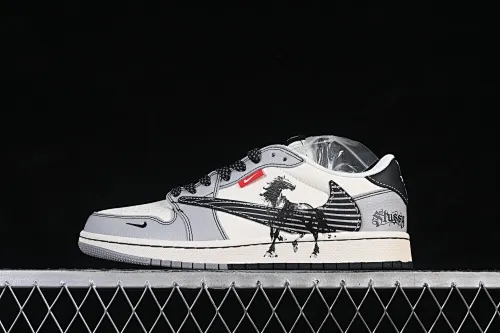 All categories Air Jordan Jordan series basketball shoes Air Jordan 1 Low high-end customized low-top sneakers Air Jordan 1 Low AJ1 Joe 1 Year of the Horse limited edition Maxima high-end customized low-top retro basketball shoes JJ3508-550